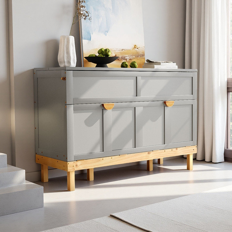 Grand lit escamotable, gris