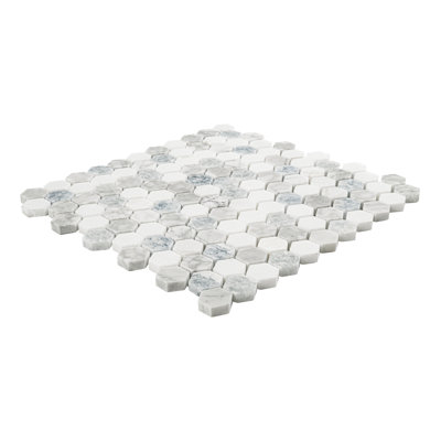 Loredana Hexagon 12 in. x 12 in. Polished Marble Mosaic Floor and Wall Tile