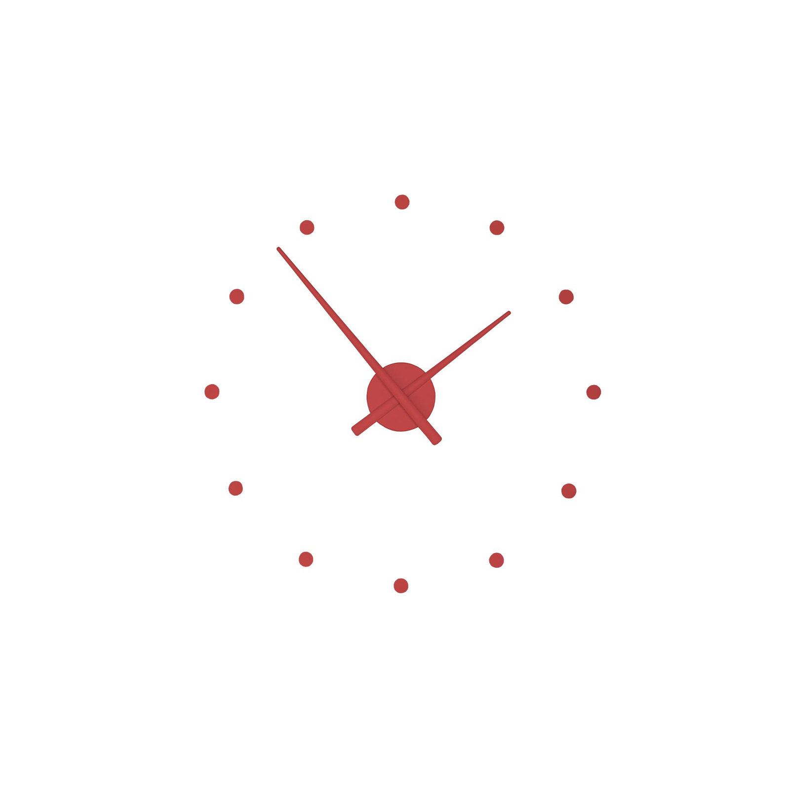 OJ Wall Clock, Red, Small