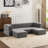 Chenille Convertible Sectional Sofa Sleeper with 3 Ottomans-1748690512