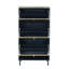 Range-chaussures 3 portes en métal, armoire de rangement pour chaussures autoportante moderne, rotin en métal, pour vestibule