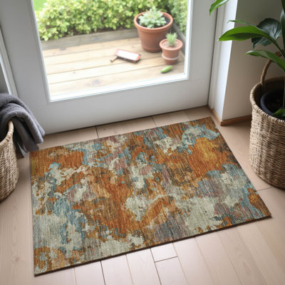 Premium Machine Washable Kumbhar AMF1381 Modern Rug