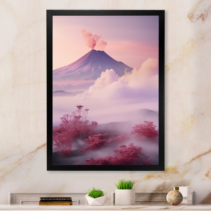Volcan Volcanic Dream I sur impression sur toile, Cadre simple noir, H 32 po x l 24 po x P 1 po