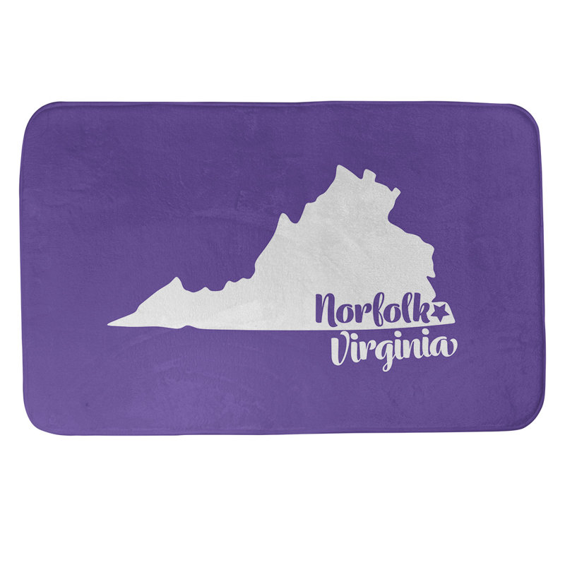Tapis de bain antidérapant Colors, L 17 po x L 21 po, Norfolk, Virginie, Mauve
