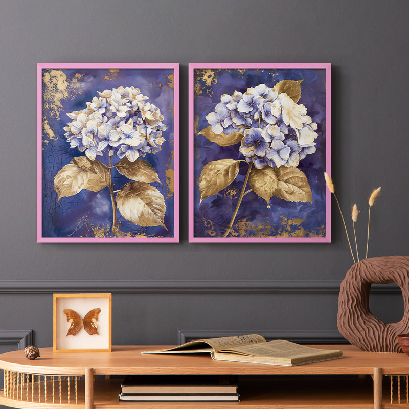 Série FLORAL CCXV - reproduction encadrée de qualité supérieure - prête à être accrochée - aucun clou requis - aucun clou requis