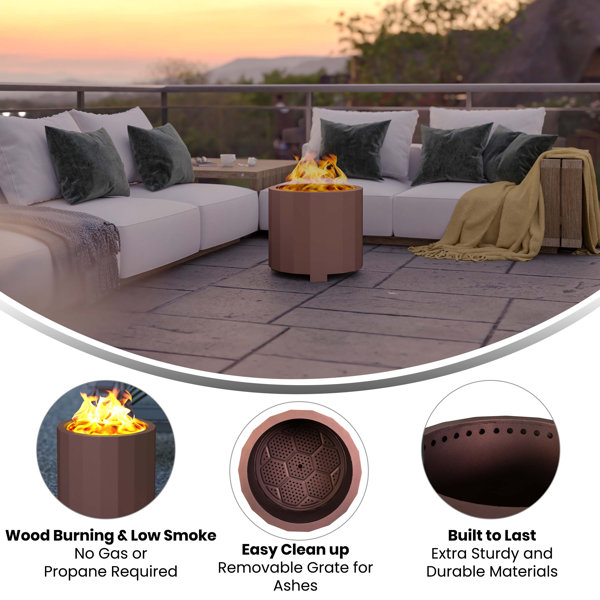 Latitude Run® Portable Commercial Grade Outdoor Smokeless Wood Burning ...