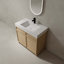 Meuble-lavabo autoportant avec lavabo en résine blanche