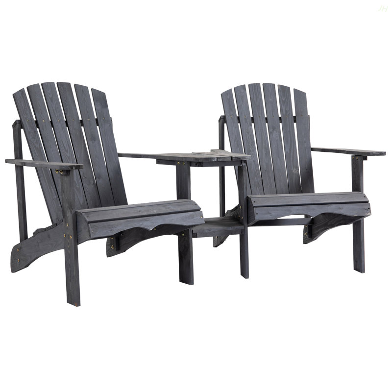 Chaises avec table et banc d'extérieur