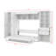 Grand lit escamotable mural avec placard, tiroirs et tablettes-119371557