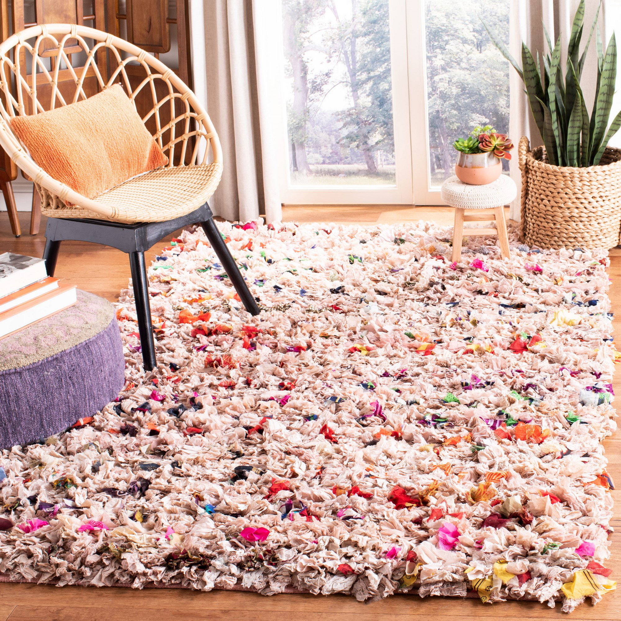 Cudney Shag Hand Woven Performance Rug