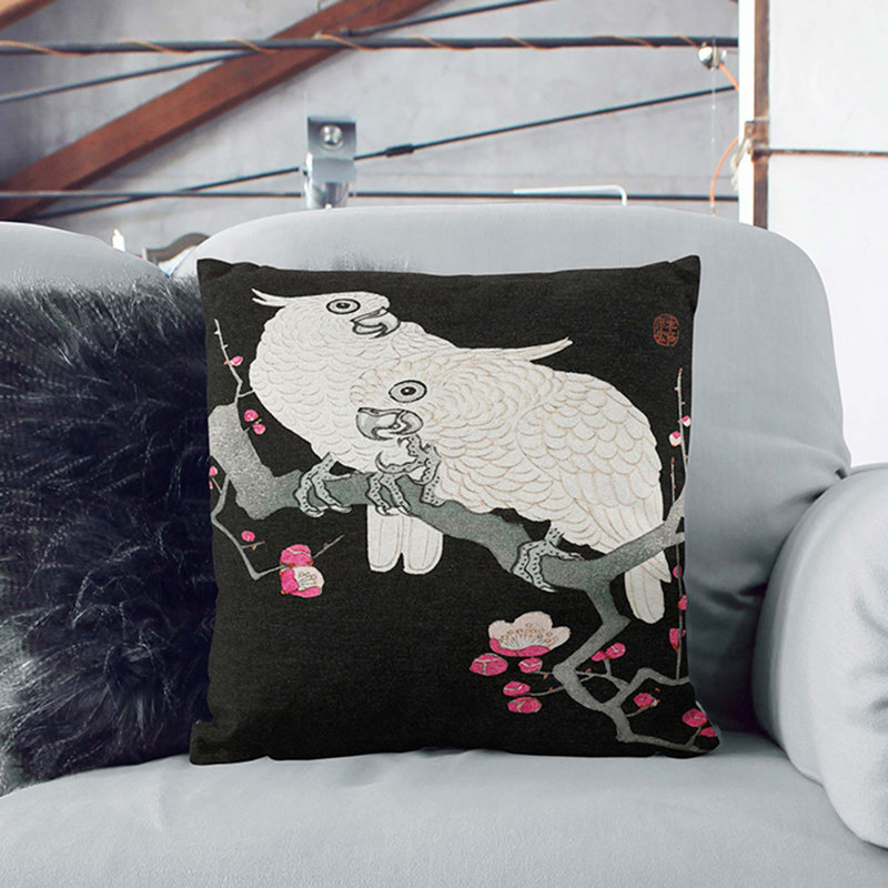 Square Throw Cushion, Black, 55cm H x 55cm W x 20cm D