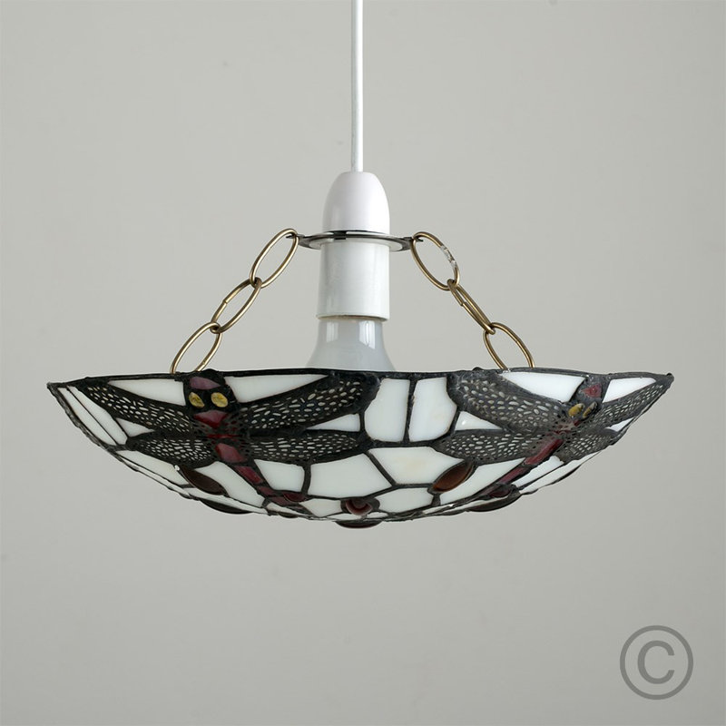 Tiffany 5.5cm H Glass Bowl Lamp Shade ( Screw On ) in Black