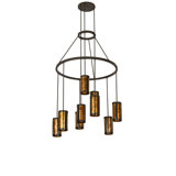 48" Wide Cartier 9 Light Cascading Chandelier