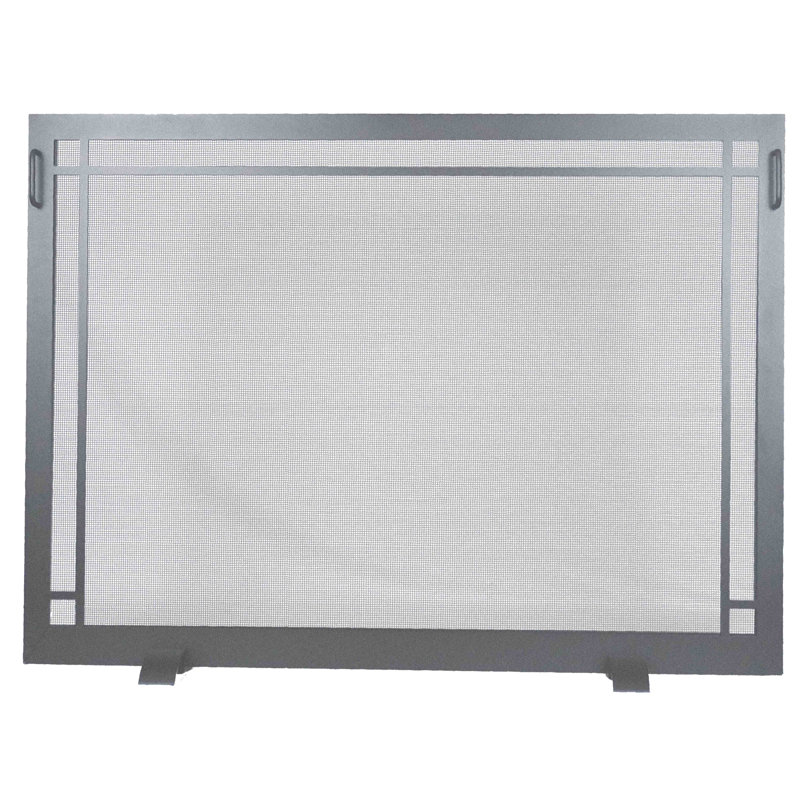 Pare-étincelles 1 panneau Hearth Craftsman Design, H 32 po x l 43 po x P 1 po, Étain foncé