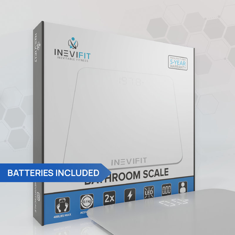 INEVIFIT Digital Bathroom Scale, White