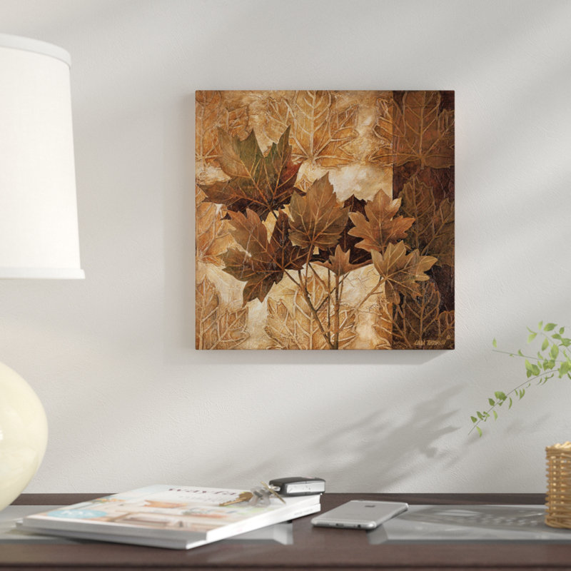 « leaf patterns ii », impression sur toile, H 37 po x l 37 po x P 1,5 po, Pas de tapis, Toile tendue