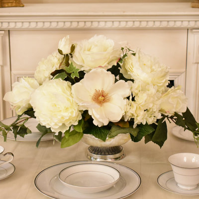 Faux Silk Arrangement in Vase