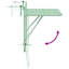 Balcony Table Metal Medium Collapsible Patio Table-1287427965