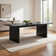 Jack 64-82 Inch Dining Table, Rectangular, Removable Extension Leaf, Black