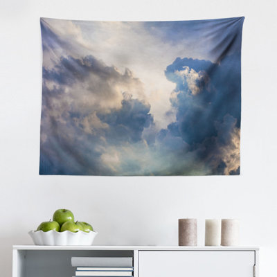 Ambesonne Clouds Tapestry, Majestic Rain Storm Clouds Over The Sky High Above The Ground Environment Scenery, Fabric Wall Hanging Decor For Bedroom Li -  East Urban Home, 340651C53E9746C0B4AB5D6AC3824AC5