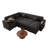 Sleeper Sofas With Storage, 100 Inch Corduroy Modern Sectional For Home