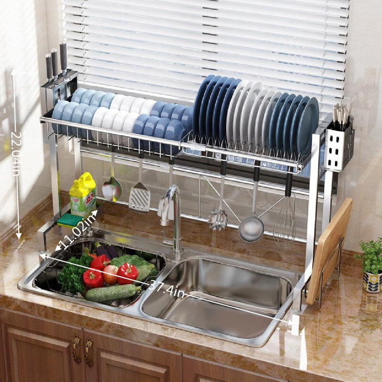 POPLARBOX Stainless Steel over the Sink Dish Rack & Reviews