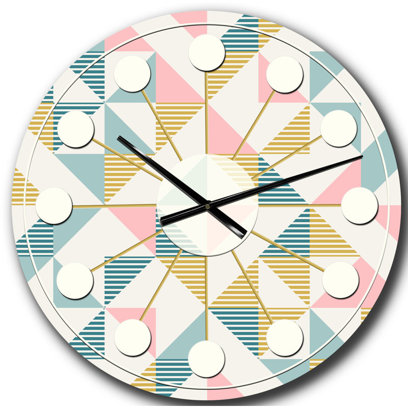 Horloge murale Diamond Retro III - Mid-Century, Grand