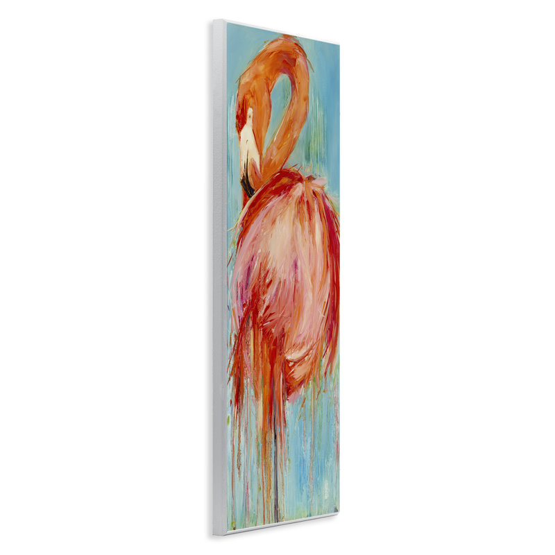 Au-454, Giclée audacieuse, peinture abstraite flamant