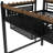 Klotild Loft Bed With Storage Stairs And Shelves, Heavy-Duty Metal Frame-125179305