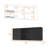 Shelton 59-Inch Two Center Glass Doors Wall Cabinet Black Wengue