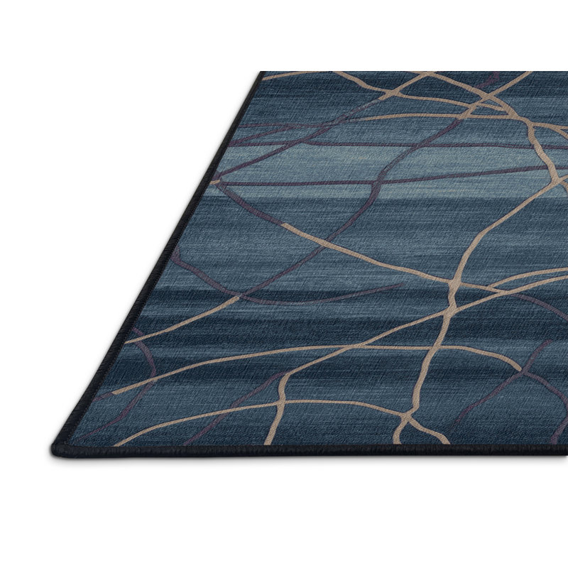 Tapis abstrait gris lavable à la machine, Rectangulaire 2 pi x 3 pi