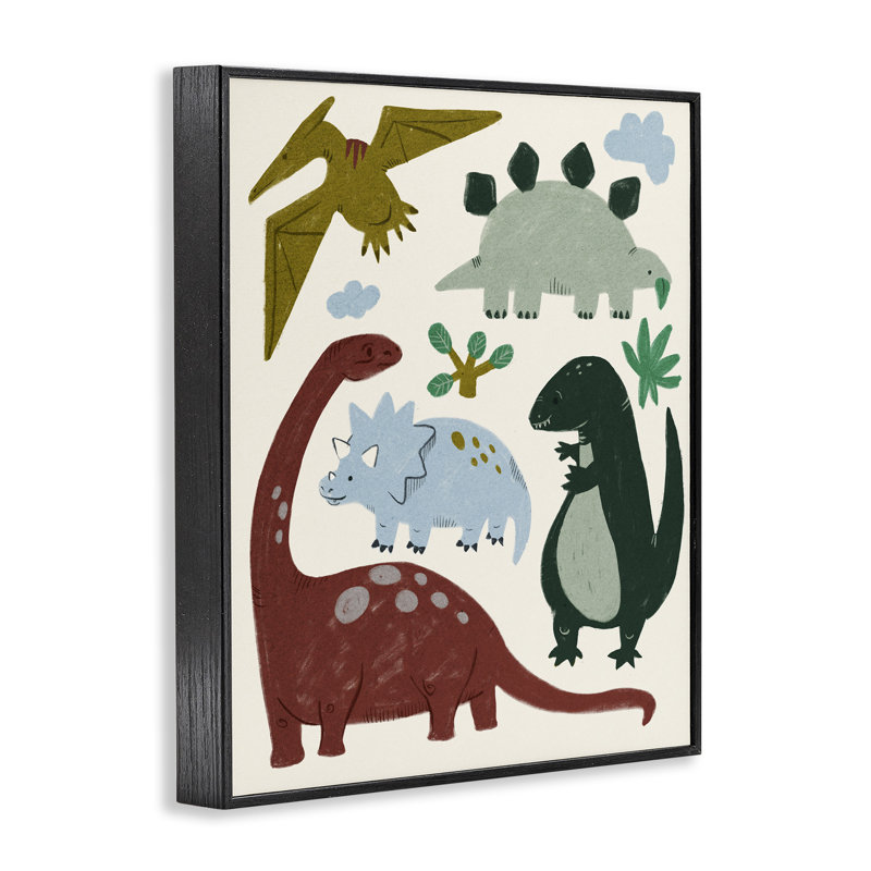Illustration colorée d'un ami dinosaure, «Kid's Science Illustration» par Jeanette Vertentes - impression d'art graphique