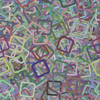 Tapis à motif géométrique vert