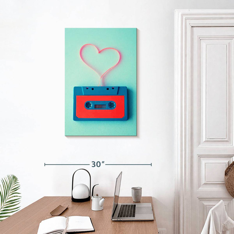Abarca Heart Cassette Tape, 30" H x 20" W