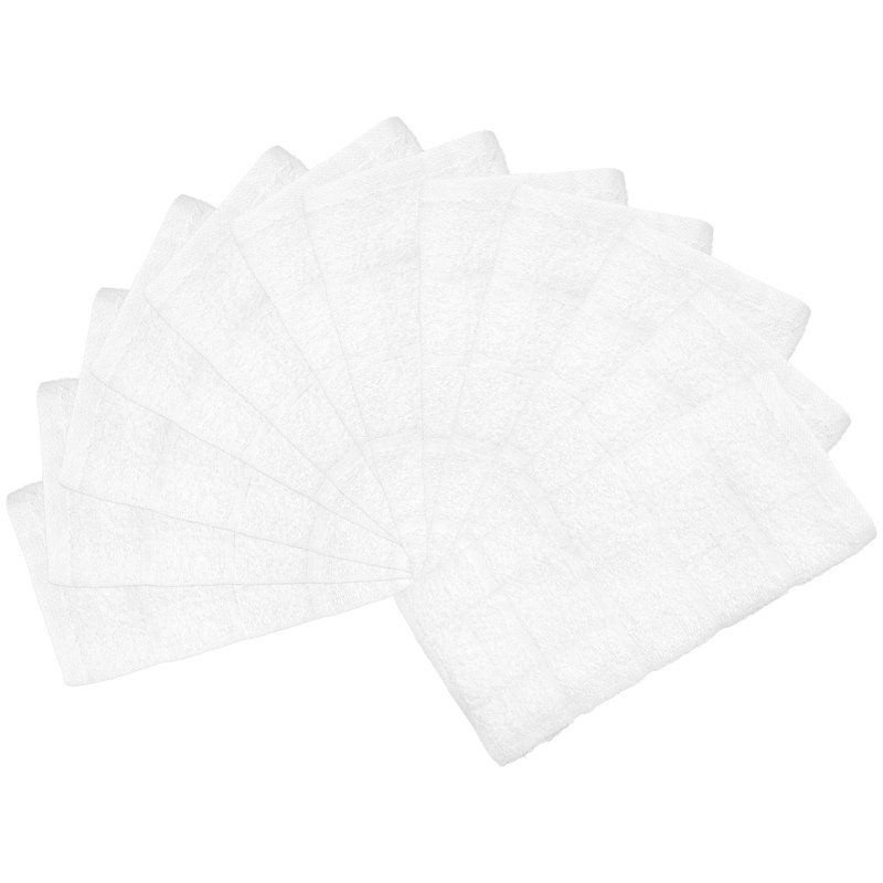 Cook's Linen 100% Cotton 15x25 Kitchen Towels (12 Pack), White