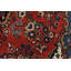 Tapis traditionnel rouge en laine noué à la main 6 pi 10 po x 10 pi 2 po Hamedan