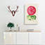 Bright Pink Camellia Flower Illustration - Wrapped Canvas-55304538