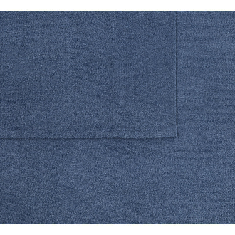 Solid Flannel 100% Cotton Standard Sheet Set, Solid Colour, King Sheet Set + Fitted Sheet + 2 Pillowcases, Blue