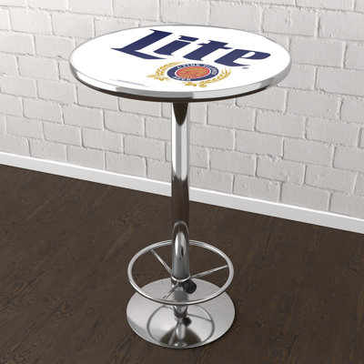 Miller Lite Retro Bar Table with Footrest