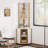 Pittard 22.2'' Wine Bar Triangle 5 Tier Bar Cabinet with Wine Glass Rack and Storage Cabinet-1889865797