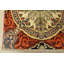 Tapis oriental en laine noué à la main en rouge / or / brun