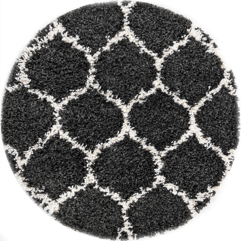 Geometric Indoor Rug, Round 3'3"
