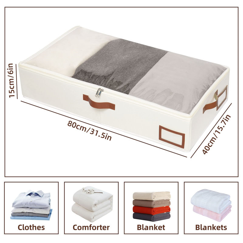 Brayden Studio Plastic，Linen Box, 15cm H x 80cm W x 15cm H
