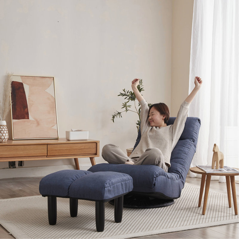 Chaise pliante avec sections réglables, marine - dossier et tête ergonomiques de 38,12 lb, convenant au salon 22,64 po Profondeur