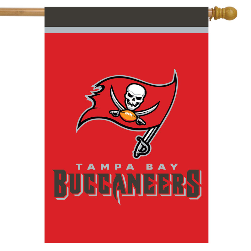 Drapeau de Tampa Bay Buccaneers NFL, Tampa Bay Buccaneers, Rouge / Noir / Gris