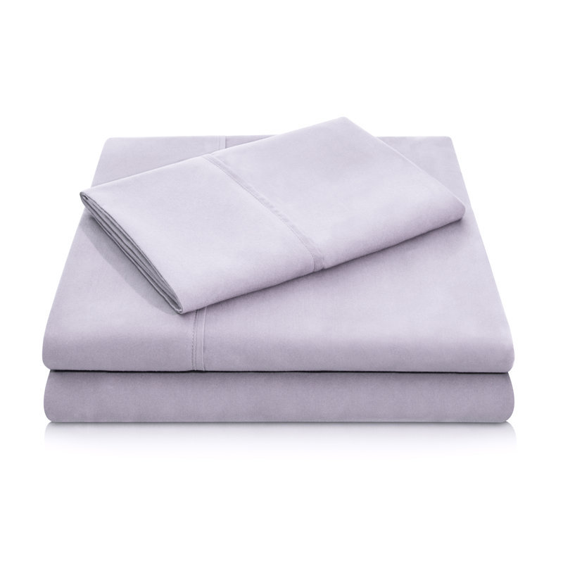 Ensemble de draps en micro-fibre, Ensemble de draps pour lit camp avec deux taies d', Ivoire