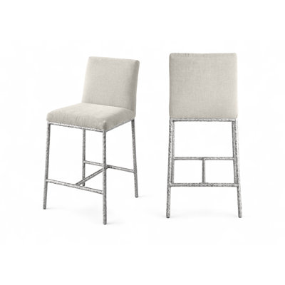 Reeves Chenille Fabric Upholstered Counter Stool
