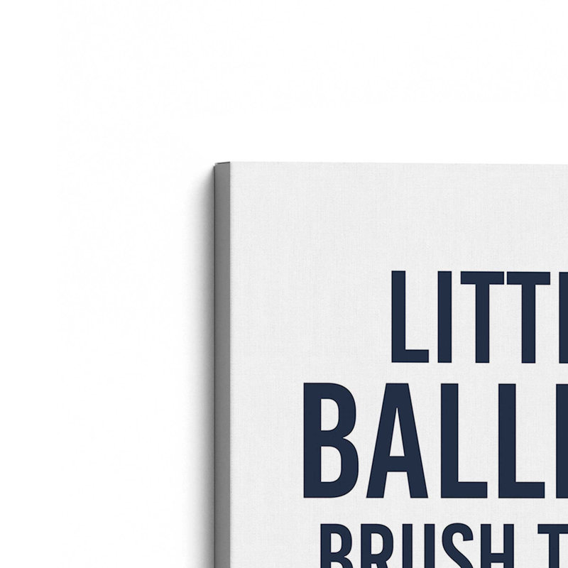 Les petites balleuses se brossent les dents, H 18 po x l 12 po, Toile tendue, Toile tendue