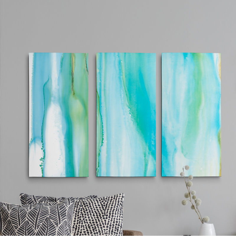« côtier abstract i », reproduction d’art à multiples images sur toile, H 40 po x l 60 po x P 1,5 po
