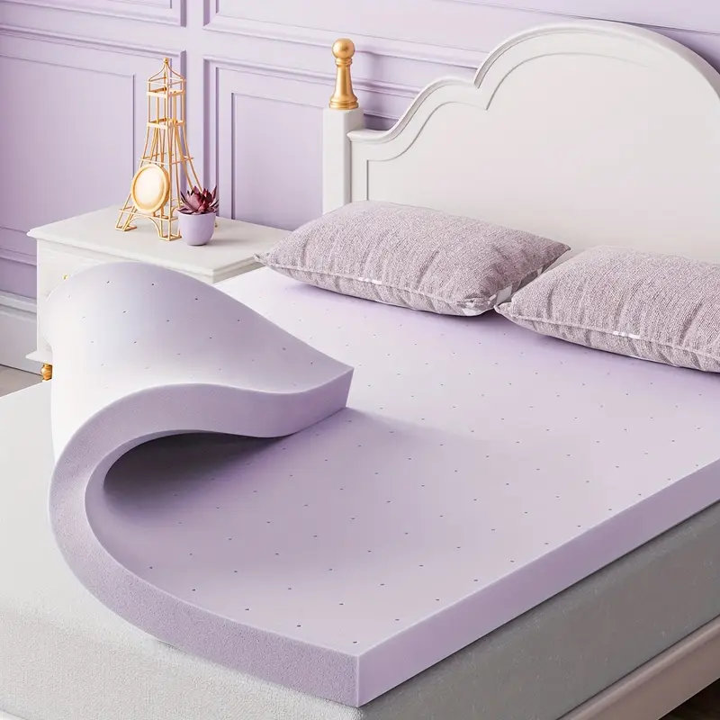 Surmatelas ferme en mousse à mémoire de forme de 2 po / 3 po / 4 po avec conception ventilée, Double, 4"
